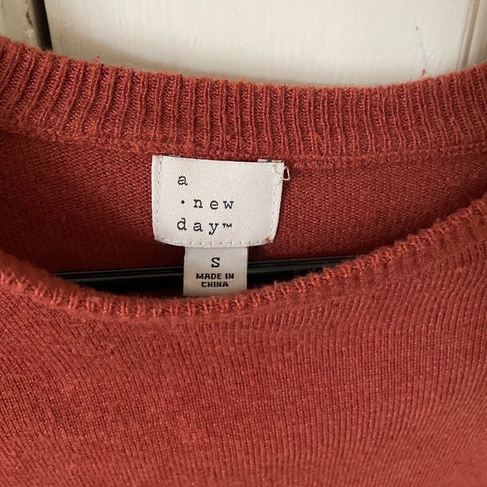 A New Day orange sweater